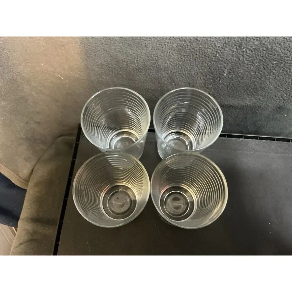 Vintage Set Of 4 Pasabahce Juice Glasses Made In Turkey